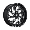 (4) 24X7 Fuel UTV D641 Kompressor Wheels Gloss Black Milled 4X156 13 Offset