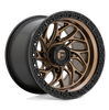 (4) 15X10 Fuel UTV D777 Runner Wheels Bronze Black Ring 4X137 0 Offset 5.5 Inch Backspacing