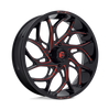 (4) 18X7 Fuel UTV D779 Runner Wheels Candy Red Milled 4X137 13 Offset 4.51 Inch Backspacing