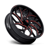 (4) 18X7 Fuel UTV D779 Runner Wheels Candy Red Milled 4X137 13 Offset 4.51 Inch Backspacing