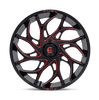 (4) 20X7 Fuel UTV D779 Runner Wheels Candy Red Milled 4x137 13 Offset 4.51 Inch Backspacing