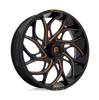 (4) 22X7 Fuel UTV D780 Runner Wheels Orange Milled 4X156 0 Offset 4 Inch Backspacing