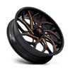 (4) 20X7 Fuel UTV D780 Runner Wheels Orange Milled 4X156 13 Offset 4.51 Inch Backspacing