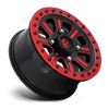 (4) 15X10 Fuel UTV D911 Hardline Beadlock Wheels Black Red Tinted 4X156 +25 Offset