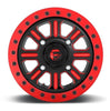 (4) 15X10 Fuel UTV D911 Hardline Beadlock Wheels Black Red Tinted 4X137 +25 Offset
