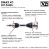 DMAX Xtreme Duty Front CV Axle Assembly, 2001-2010 LB7/LLY/LBZ/LMM