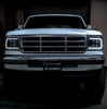 AlphaRex NOVA-Series LED Projector Headlights Black W/ Activation Light & Sequential Signal For 1992-1996 Ford F150 F250 F350 Bronco