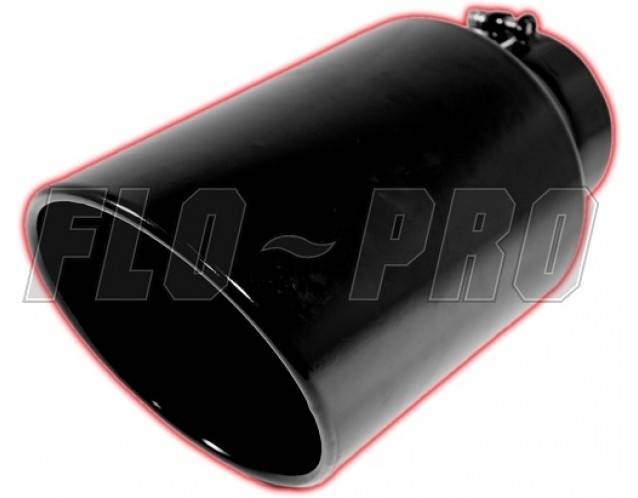 Image of FLO~PRO 4x5x15 Black Powder Coated Exhaust Tip