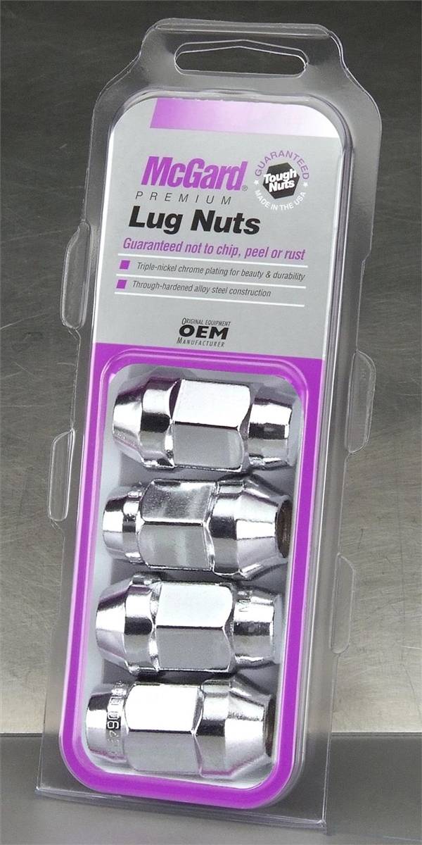64073,McGard Bulge Lug Nuts,McGard Chrome Bulge Lug Nuts (4Pack),The