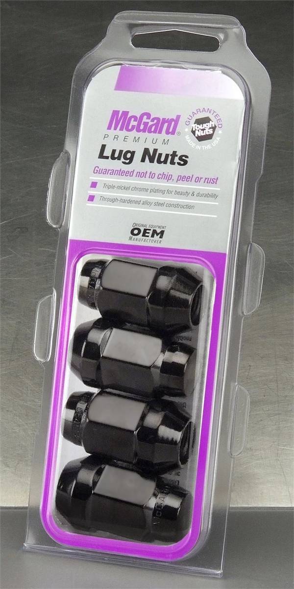 64074,McGard Bulge Lug Nuts,McGard Black Bulge Lug Nuts (4Pack),The