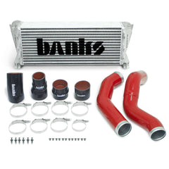 Image of Banks Power Intercooler System With Red Boost Tubes For 13-18 6.7L Cummins