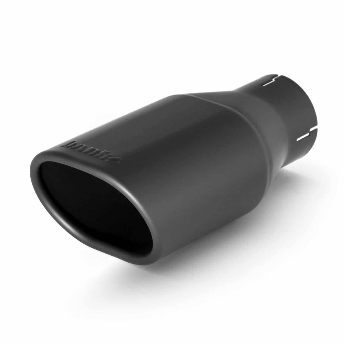 Image of Banks Power Tailpipe Tip Kit Ob Round Angle Cut Black 2.5 Inch Tube 3.13 X 3.75 X 9 inch