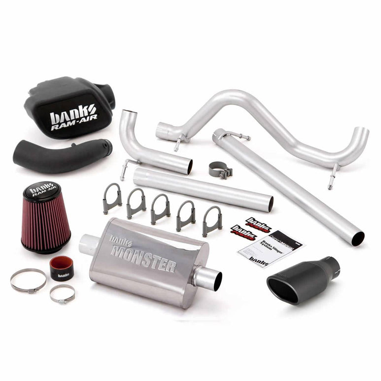 Image of Banks Power Stinger Bundle Power System No AutoMind W/Single Exit Exhaust Black Tip 07-11 Jeep 3.8L Wrangler JK Unlimited 4 Door