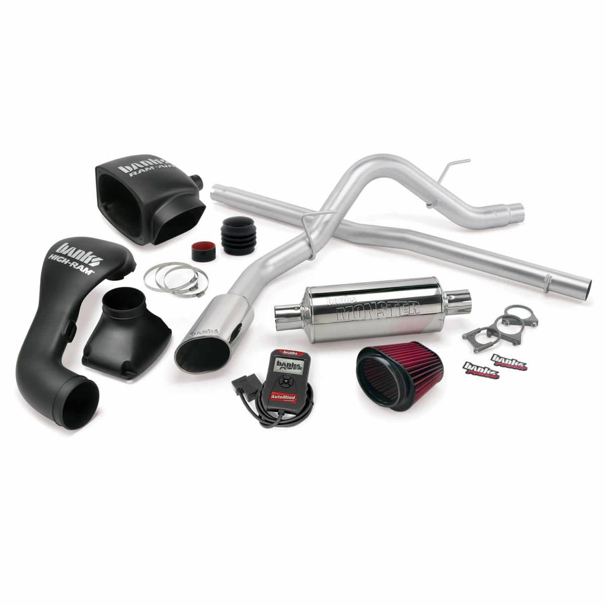 Image of Banks Power Stinger Bundle Power System W/Single Exit Exhaust Chrome Tip 06-08 Ford 5.4L F-150 CCMB