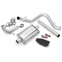 Image of Banks Power 2.5" Exhaust System Single Exit With Black Tip For 12-18 Jeep 3.6L Wrangler JK Unlimited 4 Door