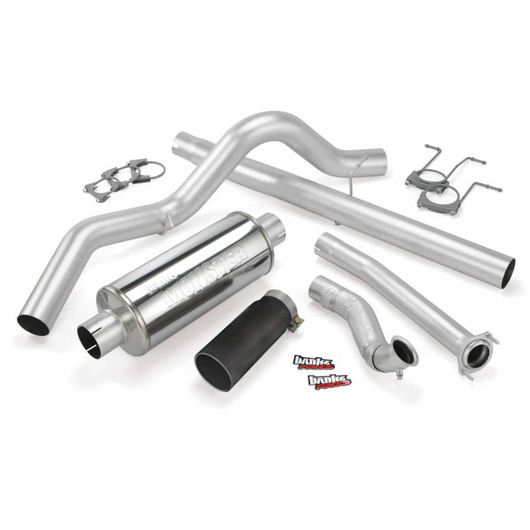 Image of Banks Power Monster Exhaust System Single Exit Black Tip 94-97 Ford 7.3L CCLB