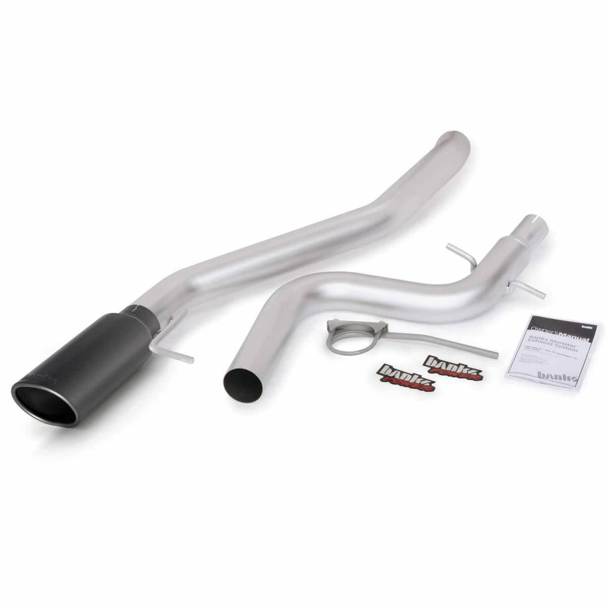 Image of Banks Power Monster Exhaust System Single Exit Black Tip 11-13 VW Volkswagen Jetta Sedan/Wagon-2.0L TDI