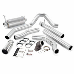 Image of Banks Power Monster Exhaust System W/Power Elbow Single Exit Chrome Round Tip 99 Ford 7.3L Catalytic Converter