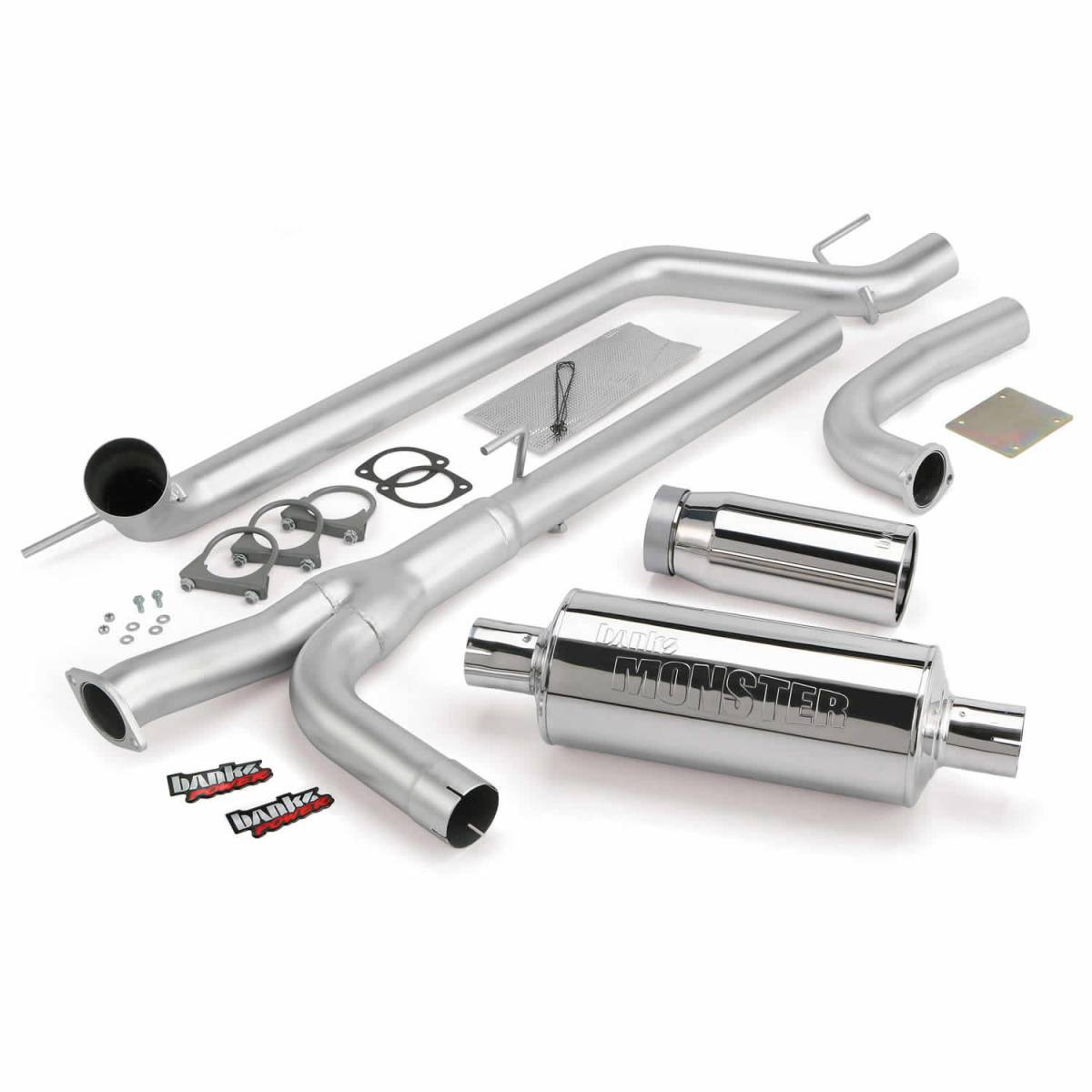 Image of Banks Power Monster Exhaust System Single Exit Chrome Tip 04-15 Nissan 5.6L Titan All Cab/Beds