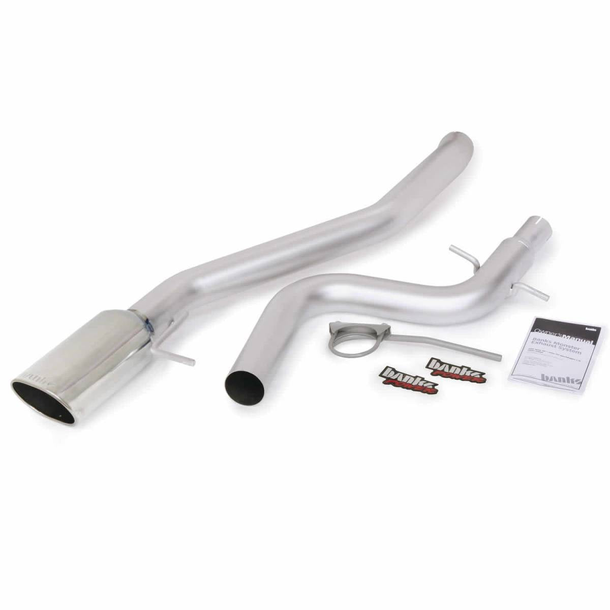 Image of Banks Power Monster Exhaust System Single Exit Chrome Tip 11-13 VW Volkswagen Jetta Sedan/Wagon-2.0L TDI