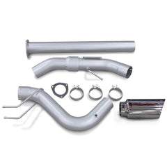 Image of Banks Power Monster Exhaust System Single Exit Chrome Ob Round Tip 2017-2019 Ford Super Duty 6.7L Diesel