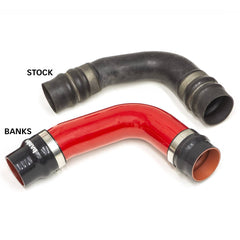 Image of Banks Power Boost Tube Upgrade Kit 2010-2012 Ram 2500/3500 Cummins 6.7L Red Powdercoat