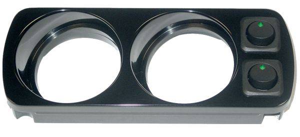 Image of PPE Overhead Gauge Mount - Black w/ Switches For 01-07 6.6 Duramax