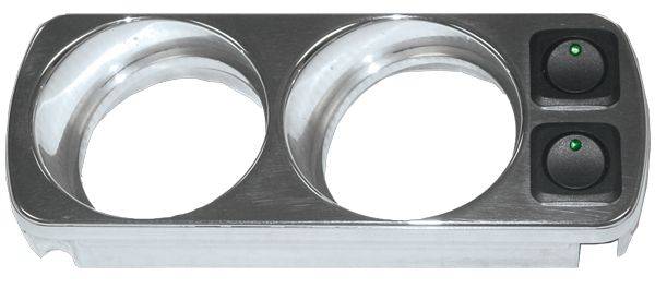 Image of PPE Overhead Gauge Mount - Brushed Aluminum w/ Switches For 01-07 6.6 Duramax