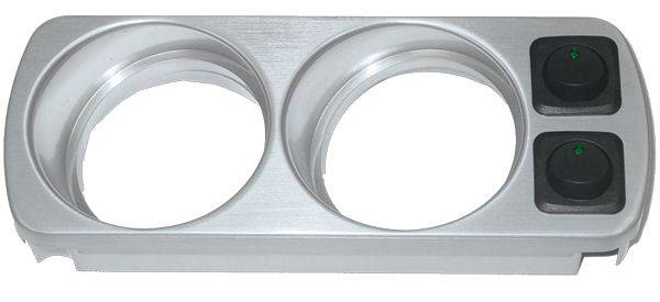 Image of PPE Overhead Gauge Mount - Polished Aluminum w/ Switches For 01-07 6.6 Duramax