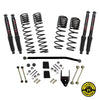 Image of Skyjacker Dual Rate Long Travel 3.5-4" Lift Kit System with Black MAX Shocks For 18-20 Jeep Wrangler JL Rubicon Unlimited Four Door
