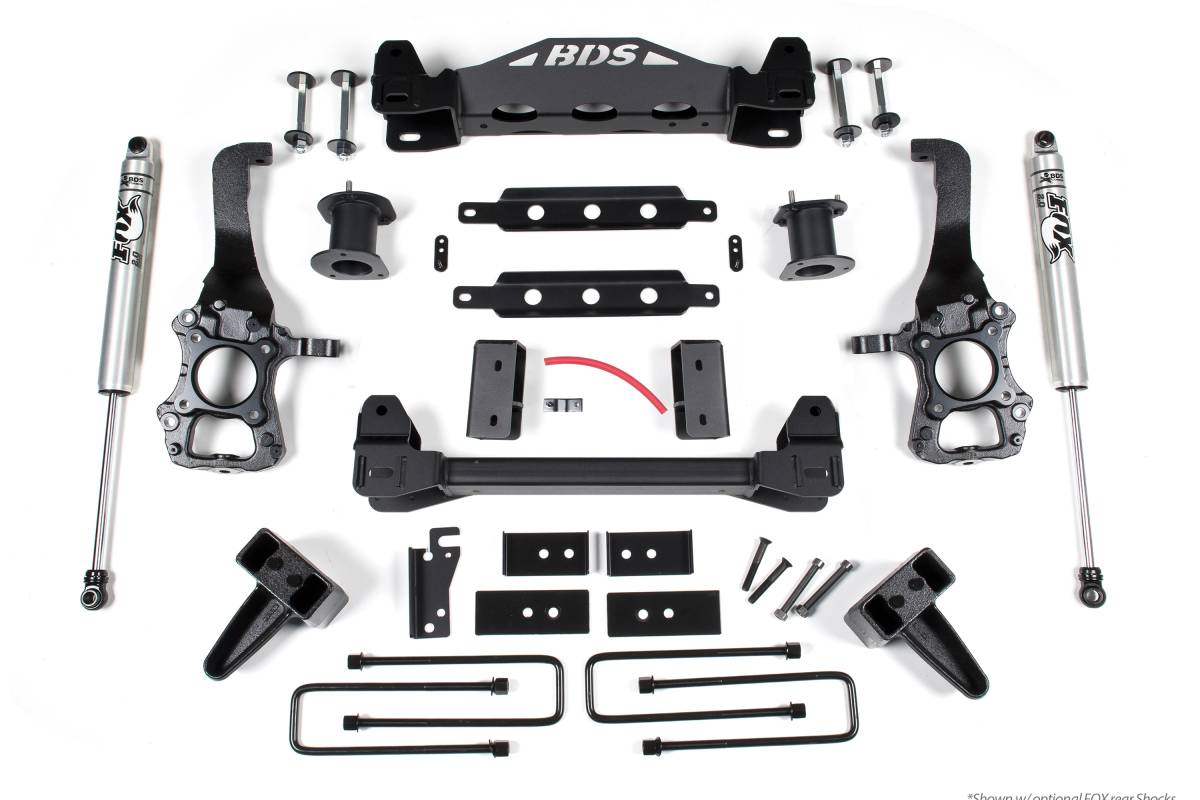 Image of BDS 6" LIft Kit With 5" Rear Lift Block & NX2 Shocks For 15-20 Ford F-150 2WD