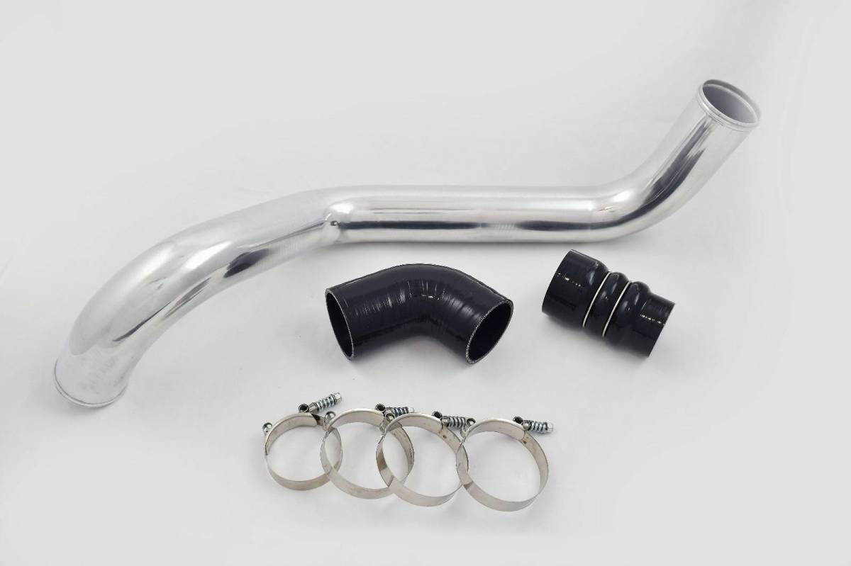 Image of Rudy's Polished Aluminum Hot Side Intercooler Pipe & Boot Kit For 04.5-10 6.6 Duramax