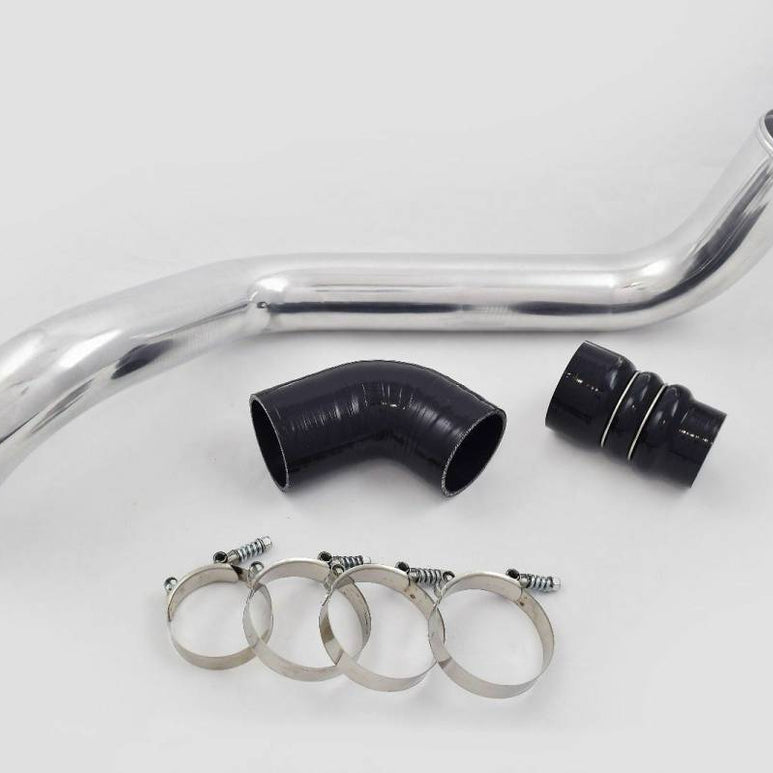 Image of Rudy's Polished Aluminum Hot Side Intercooler Pipe & Boot Kit For 04.5-10 6.6 Duramax