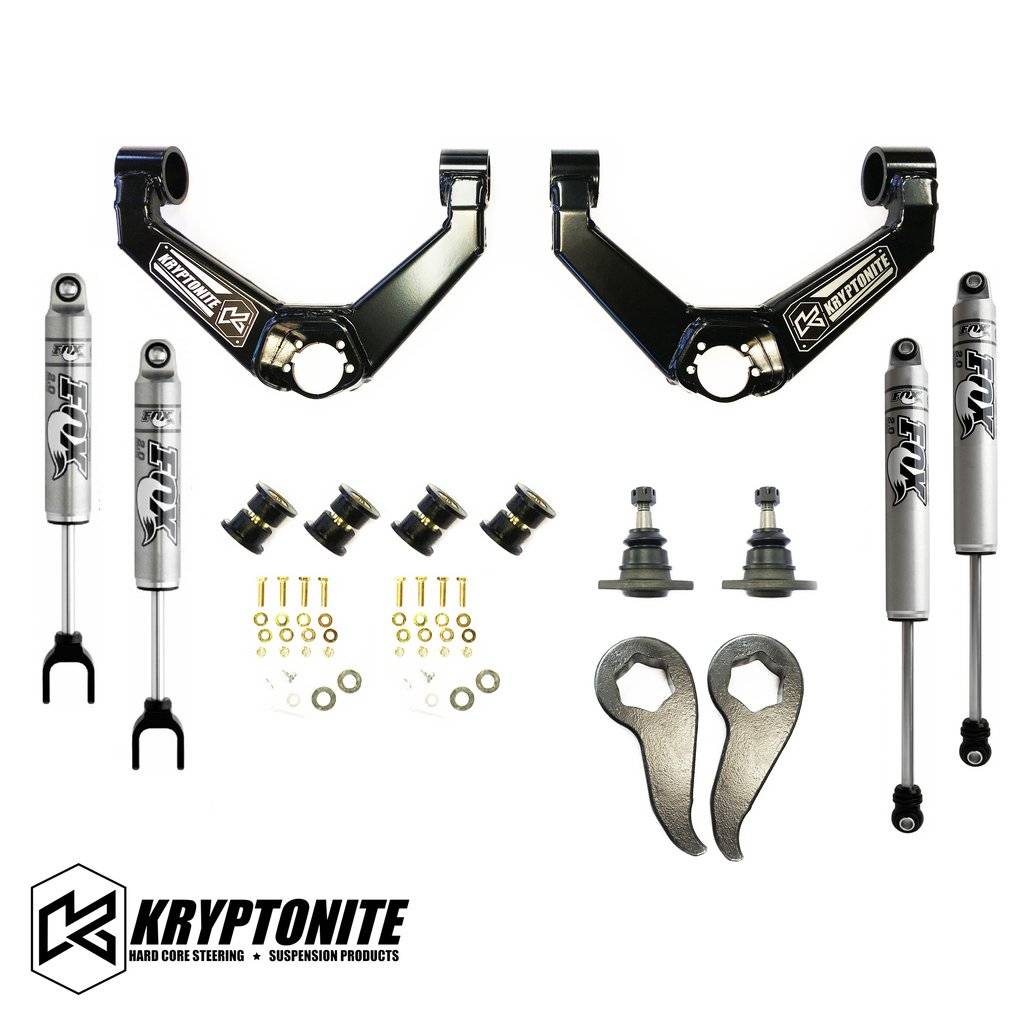 Image of Kryptonite Stage 3 Leveling Kit With Fox Shocks For 11-19 Chevy/GMC 2500HD/3500HD