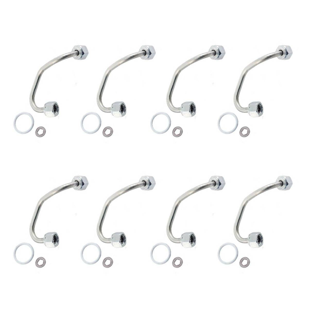Image of Alliant Power Set Of 8 Injector O-Ring Seal Kits & Fuel Lines For 08-10 6.4L Powerstroke