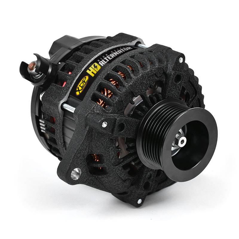 Image of XDP Wrinkle Black HD High Output Alternator For 01-07 6.6L Duramax