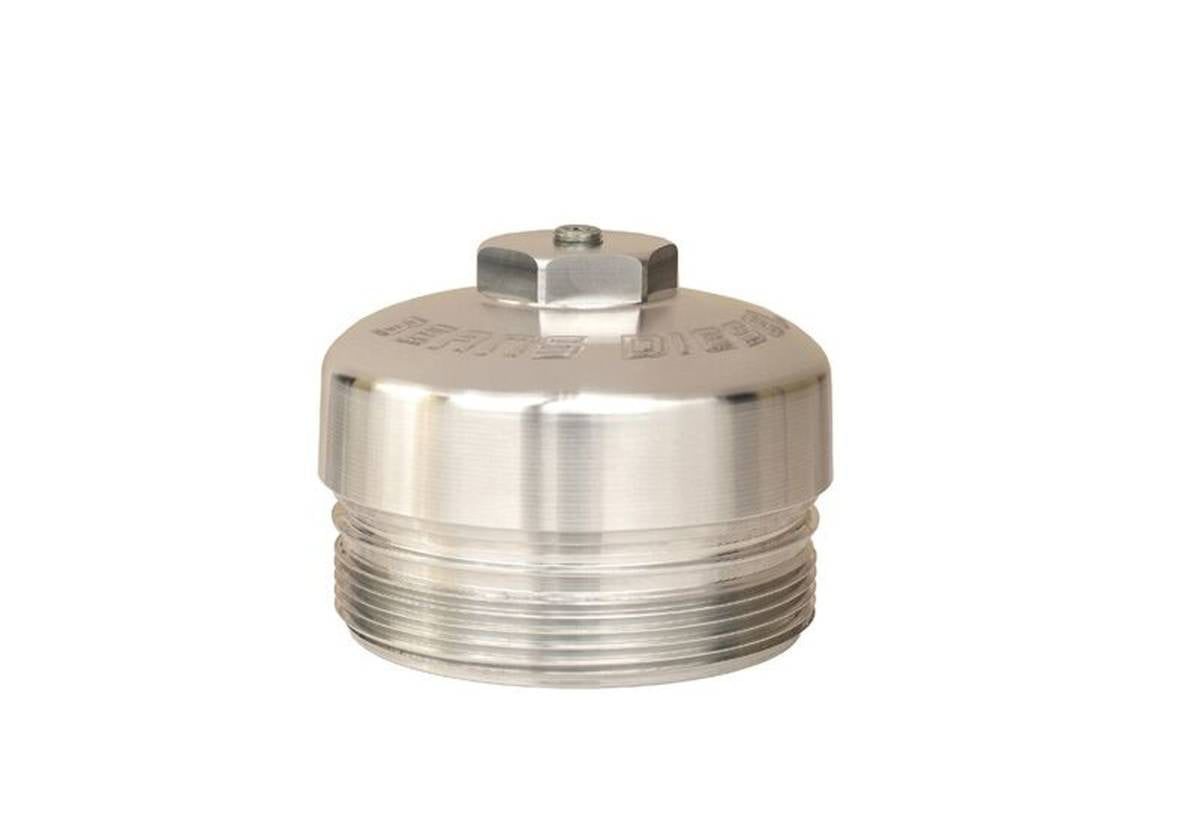 Image of Bean Machine Billet Aluminum Oil Filter Cap & Lower Fuel Filter Cap For 03-10 6.0L & 6.4L Powerstroke