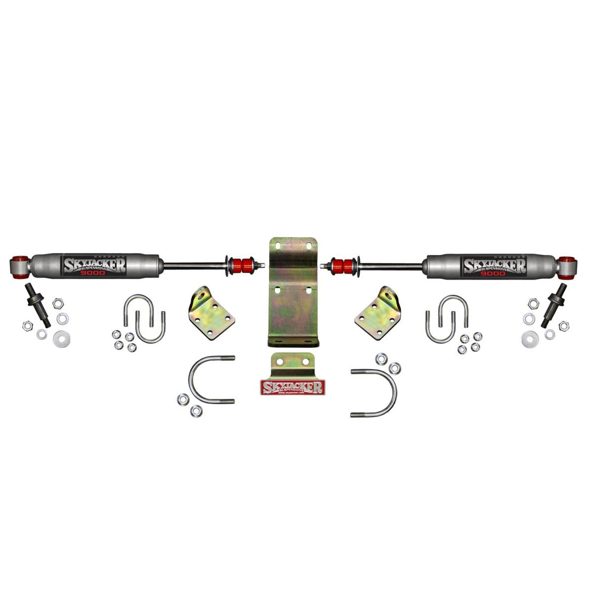 Image of Skyjacker High Clearance Silver Dual Steering Stabilizer Kit For 2018 Jeep Wrangler JL