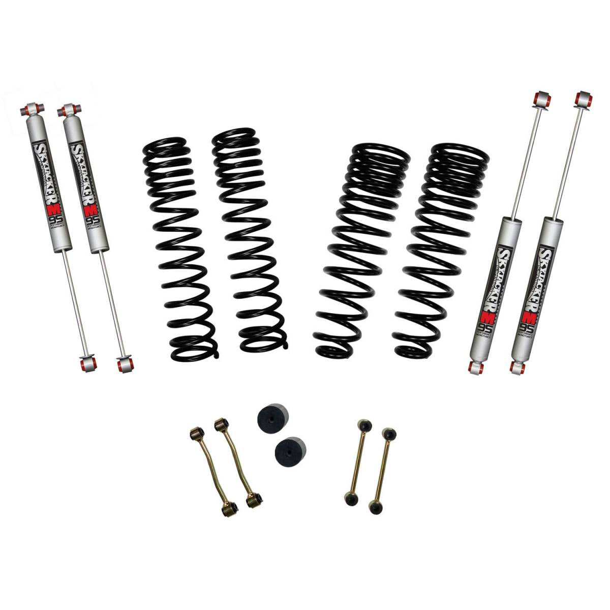Image of SkyJacker 2.5" Front & 1.5" Long Travel Rear Coil Spring Kit For 2020 Jeep Gladiator Rubicon