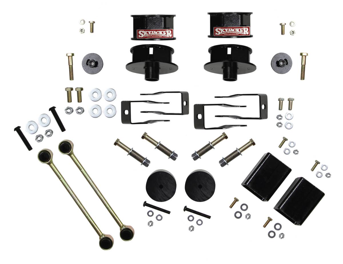 Image of SkyJacker 2.5" Front Metal Spacer Kit With Shock Extension Brackets For 18-20 Jeep Wrangler JL