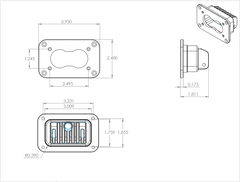 Image of Baja Designs Black S2 Pro Flush Mount LED Wide Cornering Amber Light