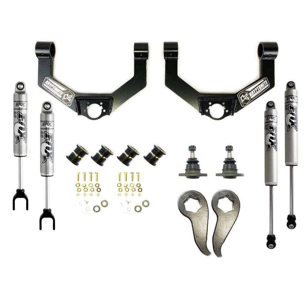 Image of Kryptonite Stage 3 Leveling Kit W/ Fox 2.0 Shocks For 20-23 GM 2500HD 3500HD