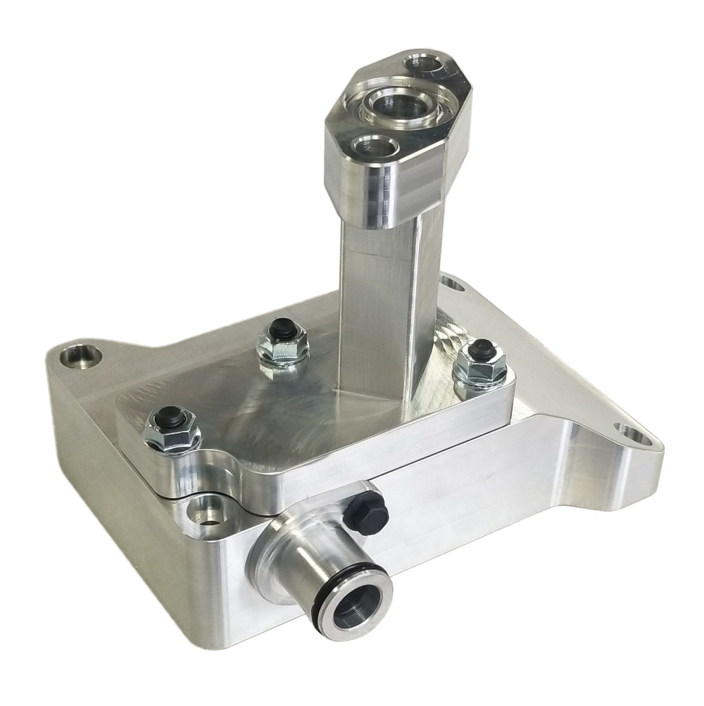 Image of G&R Diesel Billet Aluminum T4 S400 Turbo Pedestal For 03-07 6.0L Powerstroke