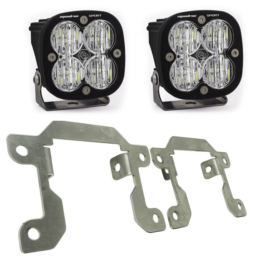 Image of Baja Designs Squadron Sport Fog Light Pocket Kit For 19+ Ford Ranger 21+ Bronco