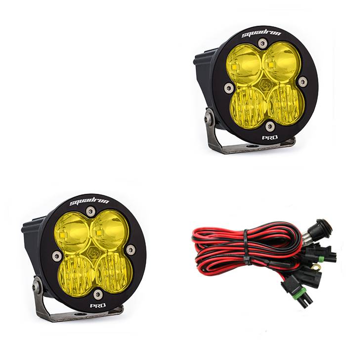 Image of Baja Designs Squadron-R Pro Driving Combo Amber LED Lights - Pair