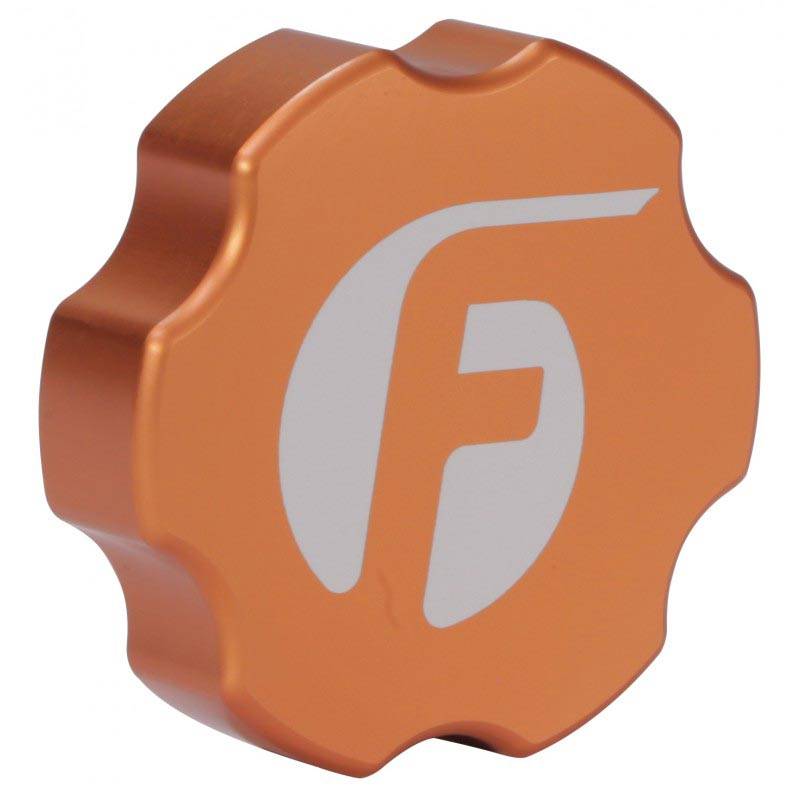 Image of Fleece Performance Orange Billet Oil Cap Cover For 03-18 5.9L & 6.7L Cummins