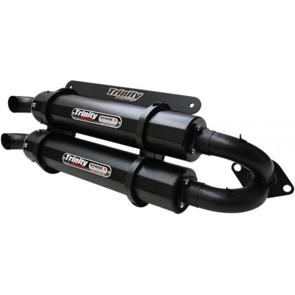 Image of Trinity Racing Cerakote Stage 5 Dual Exhaust For 16-21 Polaris RZR Turbo XP/XP4