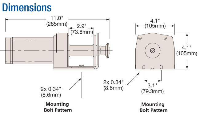 Superwinch ATV/UTV Utility Winch 2,000 LB Capacity With 49