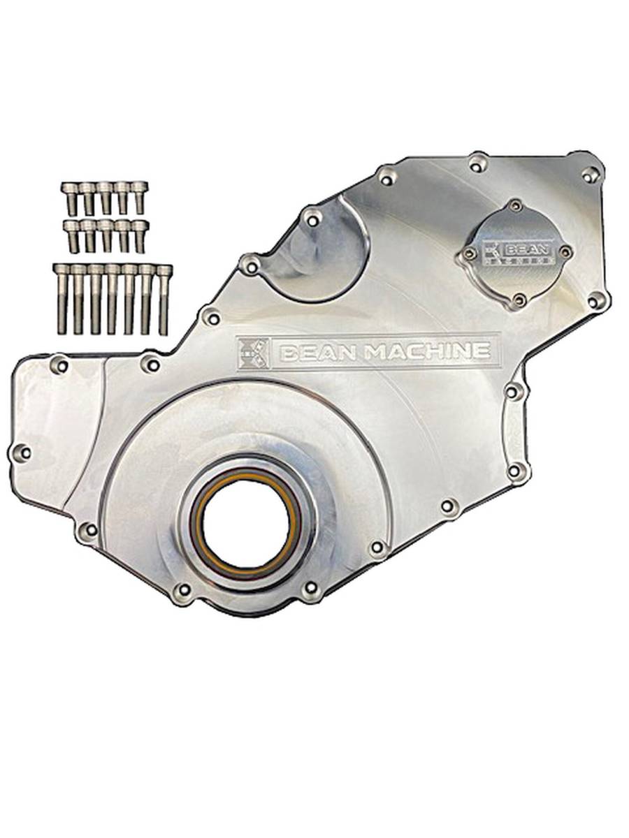 Image of Bean Machine Billet Aluminum Stock Front Cover For 03-18 5.9L & 6.7L Cummins