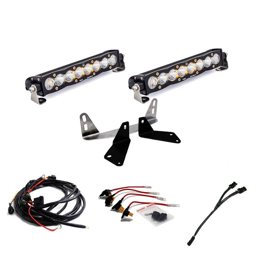 Image of Baja Designs Dual 10" S8 Light Bars & Grill Mount Kit For 18-20 Ford F-150